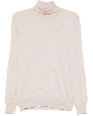 Brunello Cucinelli Turtle-Neck Fine Gauge Jumper - White
