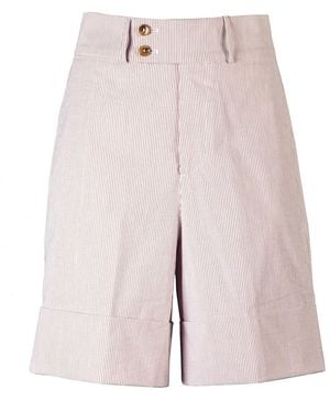 Berwich High Waisted Bermuda Shorts - Pink