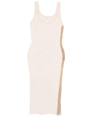 Elisabetta Franchi Snap-Button Midi Dress - White