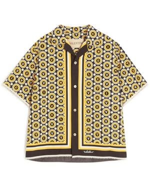 Valentino Garavani 'Bulles Royales' Bowling Shirt - Metallic