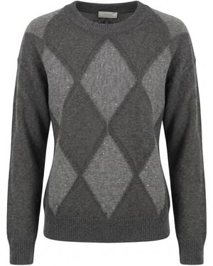 Peserico Round Neck Jumper - Grey