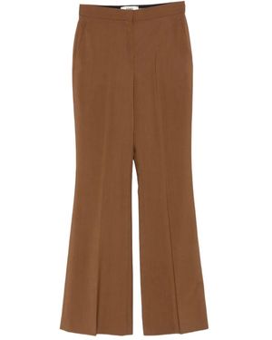 Fendi Wool And Mohair Trousers - Brown
