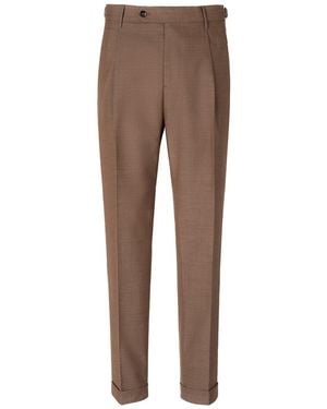 Berwich Relaxed Fit Trousers - Brown
