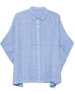 120% Lino Short Sleeve Shirt - Blue