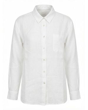120% Lino Short Sleeve Shirt - White