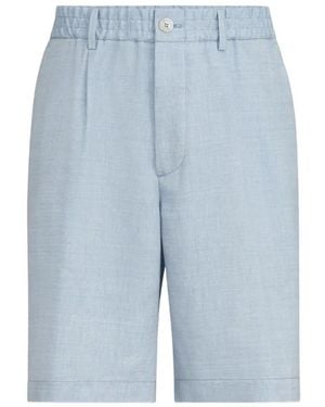 Brunello Cucinelli Linen Bermuda Shorts - Blue