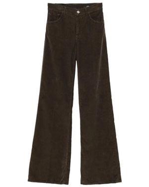 Dondup 'Amber' Wide Leg 5-Pocket Jeans - Brown