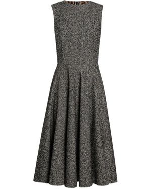 Dolce & Gabbana Dolce & Gabbana Chevron Print Heavy Crepe Cocktail Dress - Grey