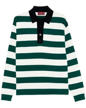 Gucci Long Sleeve Polo - Green