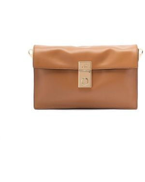 Prada Soft Sound' Small Bag With Charms - Brown