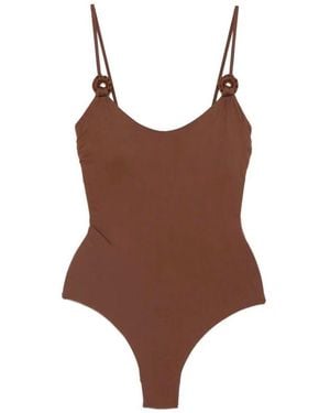 Fisico One-Piece Swimsuit - Brown