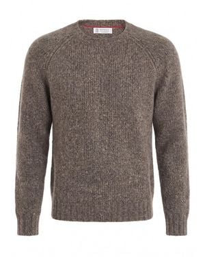 Brunello Cucinelli Cashmere And Silk Jumper - Grey