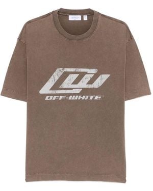 Off-White c/o Virgil Abloh Off 'Owr Skate' Short Sleeve T-Shirt - Brown