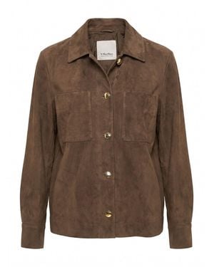 Max Mara Maxmara 'S Leather Jacket - Brown
