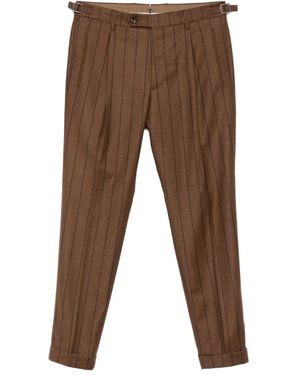 Berwich Relaxed Fit Trousers - Brown