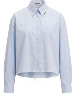 Miu Miu Cotton Shirt - Blue