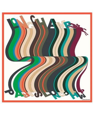 Longchamp 'L'Arc-En-Ciel' Foulard - White