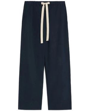 Max Mara Cotton Trousers - Blue