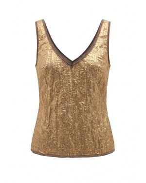 Prada V Neck Top - Brown
