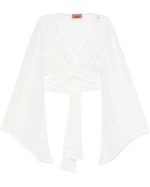 Missoni Tie-Waist Top - White