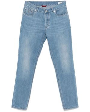 Brunello Cucinelli Cuffed-hem Jeans - Blue
