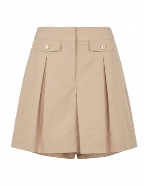 Twinset Shorts With Detachable Belt - Natural