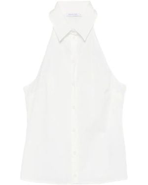 Patrizia Pepe Collar Top - White
