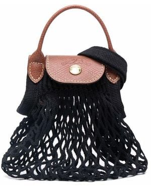 Longchamp 'Le Pliage Filet' Extra Small Mesh Bag - Blue