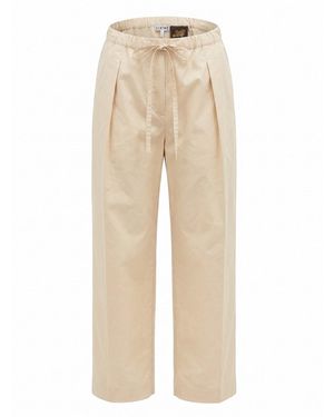 Loewe Paula's Ibiza Cropped Elasticated Trousers - Natural