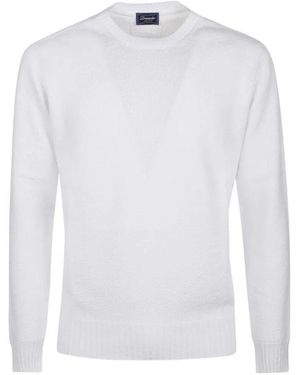 Drumohr Long Sleeve Crew-Neck Jumper - White