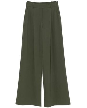 Patrizia Pepe Pleated Wide-Leg Pants - Green