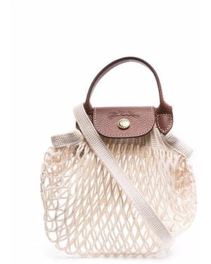Longchamp 'Le Pliage Filet' Extra Small Mesh Bag - Pink