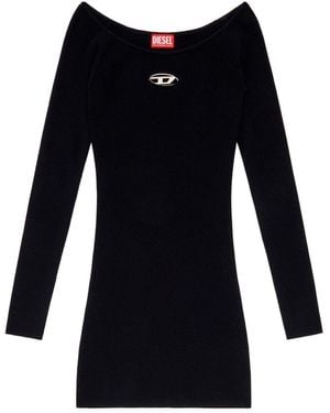 DIESEL M-Vera Short Ribbed Dress - Black