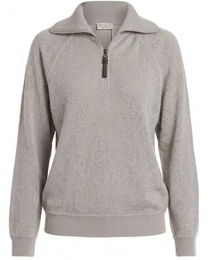 Brunello Cucinelli Cardigan Sweatshirt - Gray