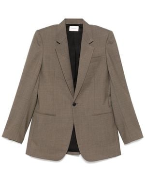 Saint Laurent Wool Blazer - Brown