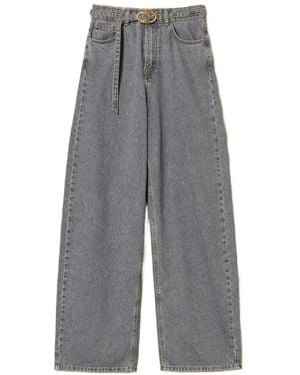 Twinset Five-Pocket Balloon Jeans - Grey