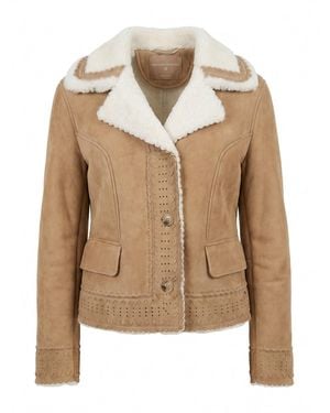 Ermanno Scervino Shearling Jacket - Natural