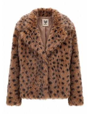 Aniye By Raya Faux Fur Jacket - Brown