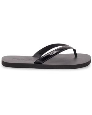 Prada Brushed Leather Sandals - White