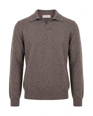 Brunello Cucinelli Polo Neck Jumper - Grey
