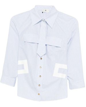 Elisabetta Franchi Striped Blouse - White