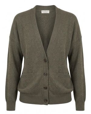 Brunello Cucinelli Cashmere Cardigan - Green