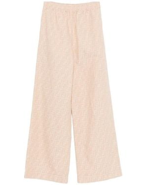 Fendi 'Ff Chambray' Trousers - Natural