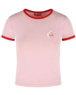 DIESEL 'T-Uncuties-Long-S12' T-Shirt - Pink