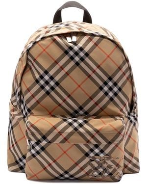 Burberry `Check` Backpack - Brown