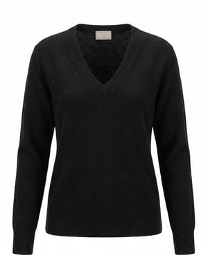 Drumohr V-Neck Jumper - Black