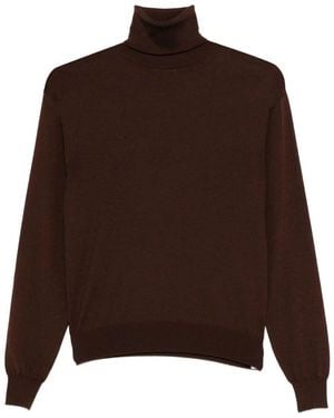 Saint Laurent Turtle-Neck Sweater - Brown