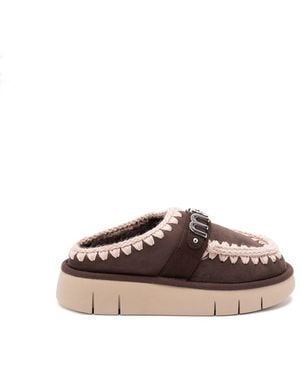 Mou 'Bounce Clog Metal Logo' - Brown