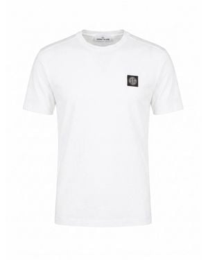 Stone Island Cotton Jersey Garment Dyed T-Shirt - White