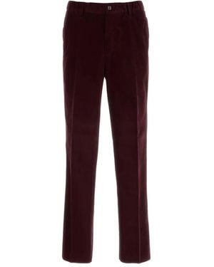 Fendi Logo-Detail Cotton Pants - Red